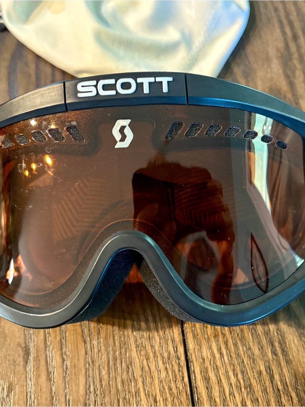 Scott Black Frame Goggles with Brown Lens